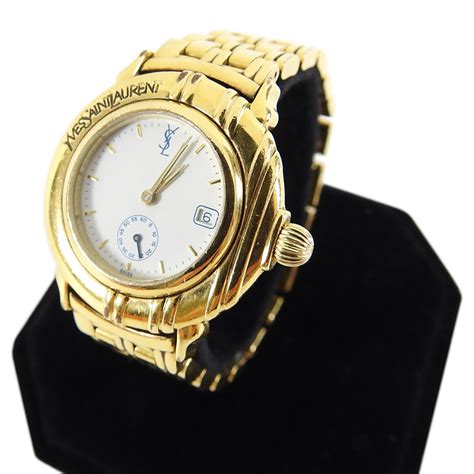 ysl gold watch|YSL vintage watch.